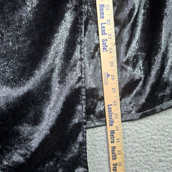 Kendall Kylie Black Sparkle Velvet Ruched Shoulders Party Jacket Size 14 16 NWT - Picture 10 of 16